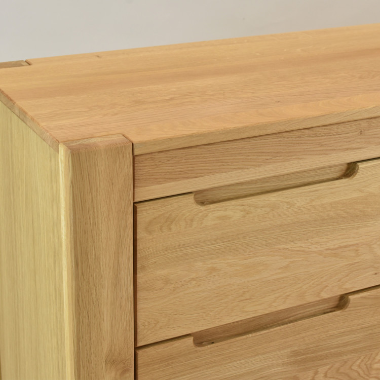 Tölgyfa komód ajtókkal és fiókokkal  - 9