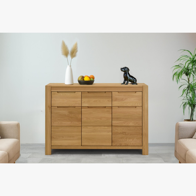 Tölgyfa komód ajtókkal és fiókokkal  - 14