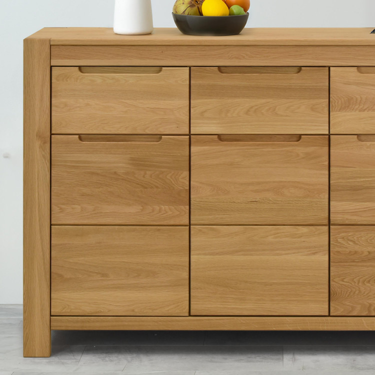 Tölgyfa komód ajtókkal és fiókokkal  - 15