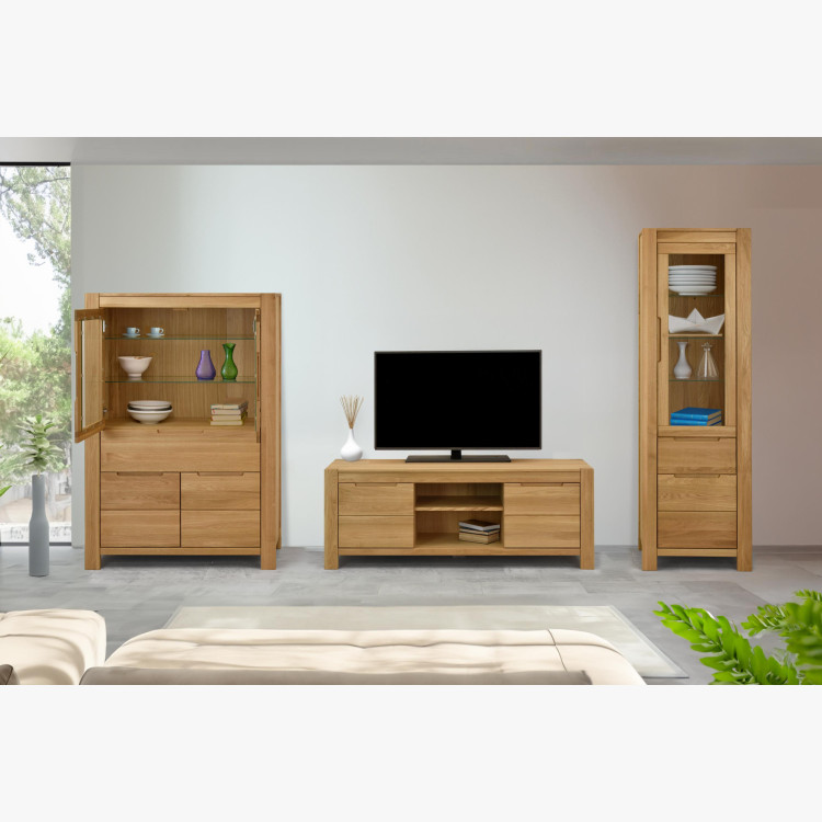 Tölgyfa komód ajtókkal és fiókokkal  - 16