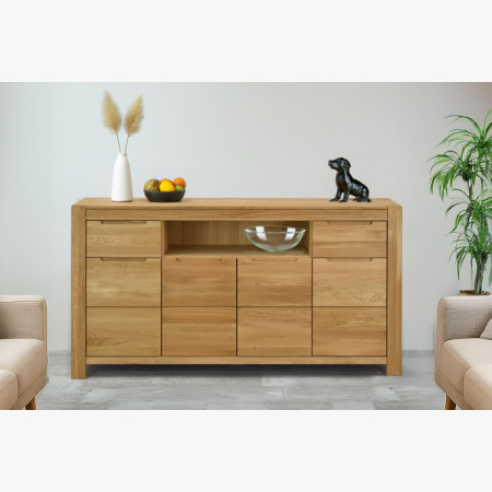 Hosszú tölgyfa komód a hálószobába  - 6