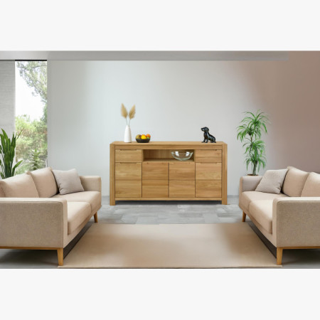 Hosszú tölgyfa komód a hálószobába  - 7