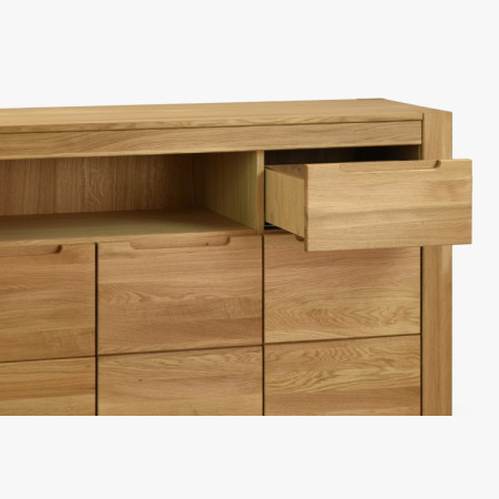 Hosszú tölgyfa komód a hálószobába  - 12