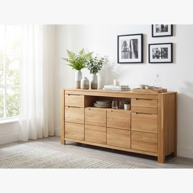 Hosszú tölgyfa komód a hálószobába  - 14