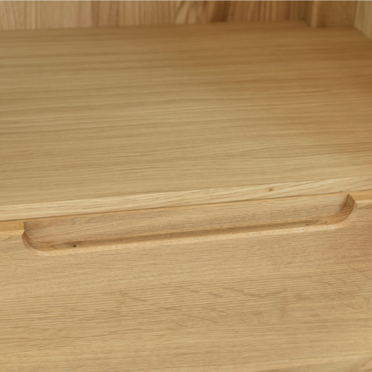 Dub tölgy vitrines szekrény üveges ajtókkal és fix  - 12