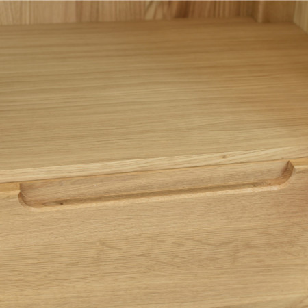 Dub tölgy vitrines szekrény üveges ajtókkal és fix  - 12