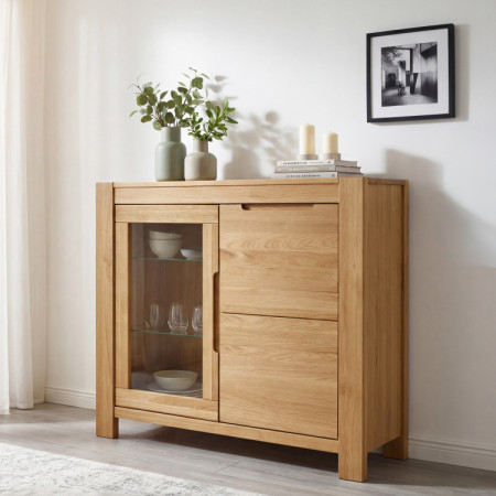 Tölgyfa komód ajtókkal  - 1