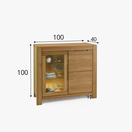 Tölgyfa komód ajtókkal  - 8