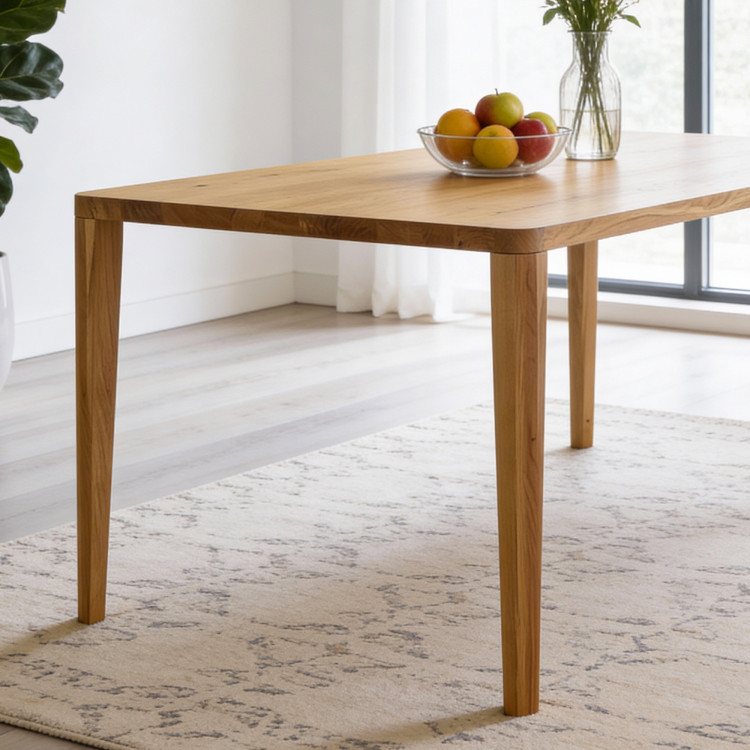 Étkezőasztal, lekerekített tölgyfa, 200 x 95 cm  - 2