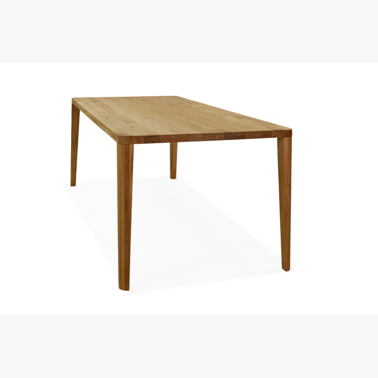 Étkezőasztal, lekerekített tölgyfa, 200 x 95 cm  - 3