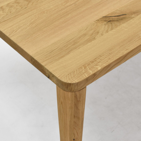 Étkezőasztal, lekerekített tölgyfa, 200 x 95 cm  - 4