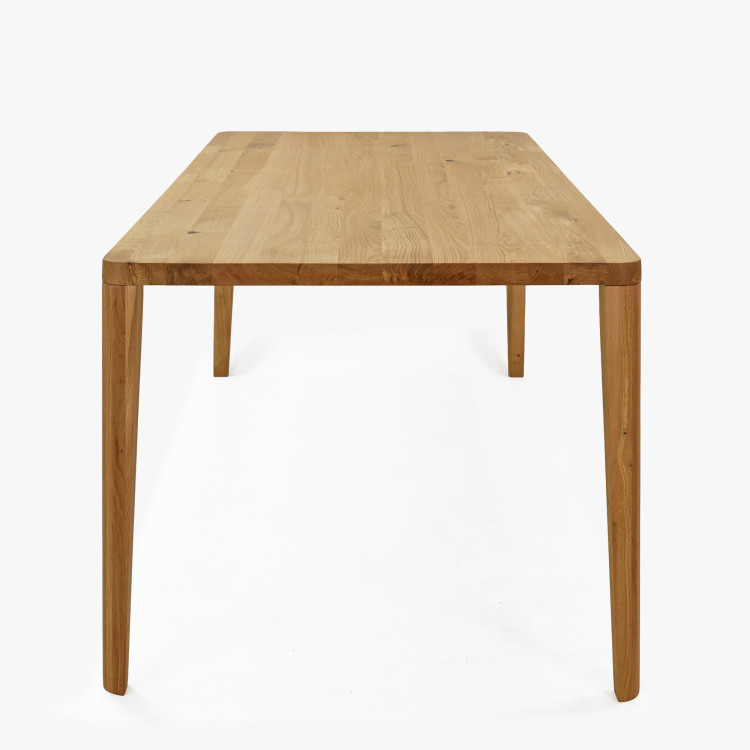 Étkezőasztal, lekerekített tölgyfa, 200 x 95 cm  - 5