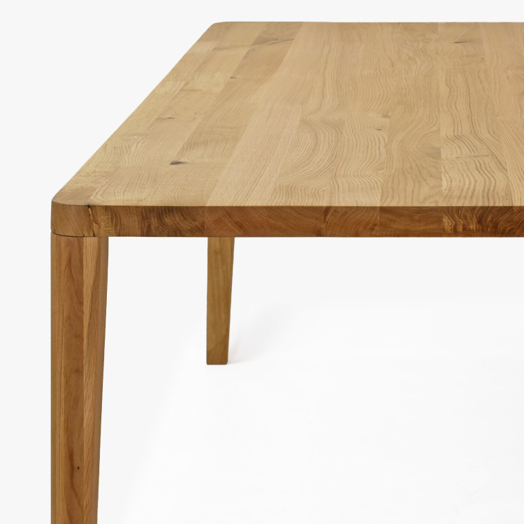 Étkezőasztal, lekerekített tölgyfa, 200 x 95 cm  - 6