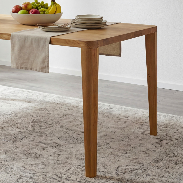 Étkezőasztal, lekerekített tölgyfa, 200 x 95 cm  - 8