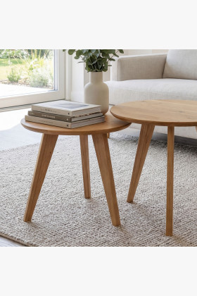 Szett tömör tölgy kerek asztalokból, 26-os típus  - 1 2