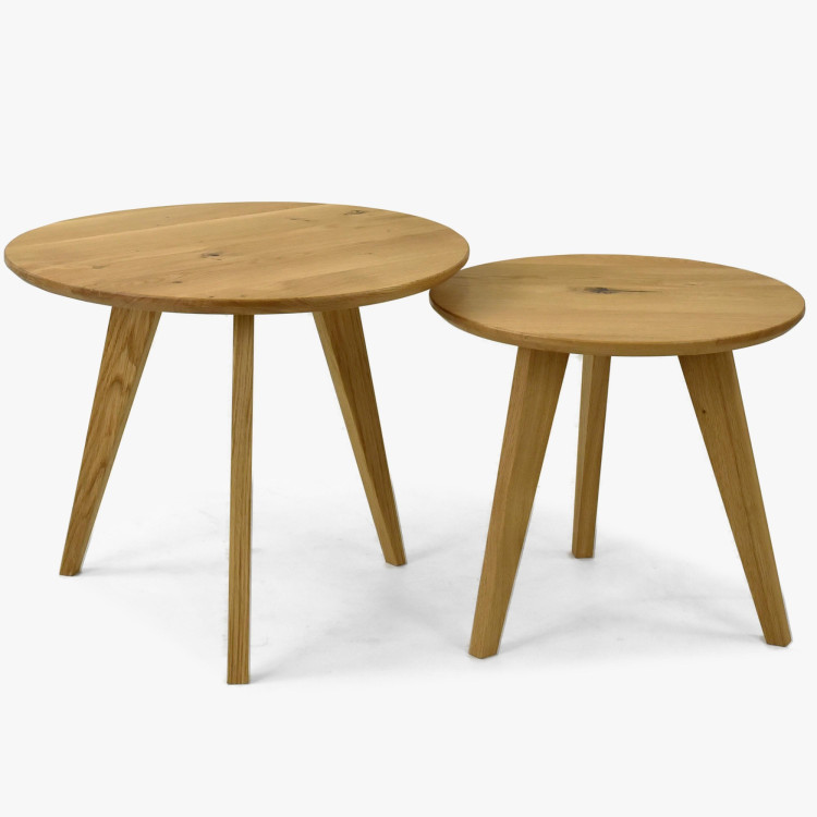 Szett tömör tölgy kerek asztalokból, 26-os típus  - 3