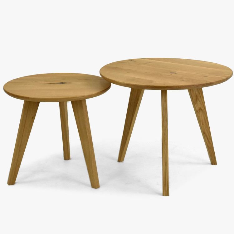 Szett tömör tölgy kerek asztalokból, 26-os típus  - 4