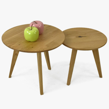 Szett tömör tölgy kerek asztalokból, 26-os típus  - 7