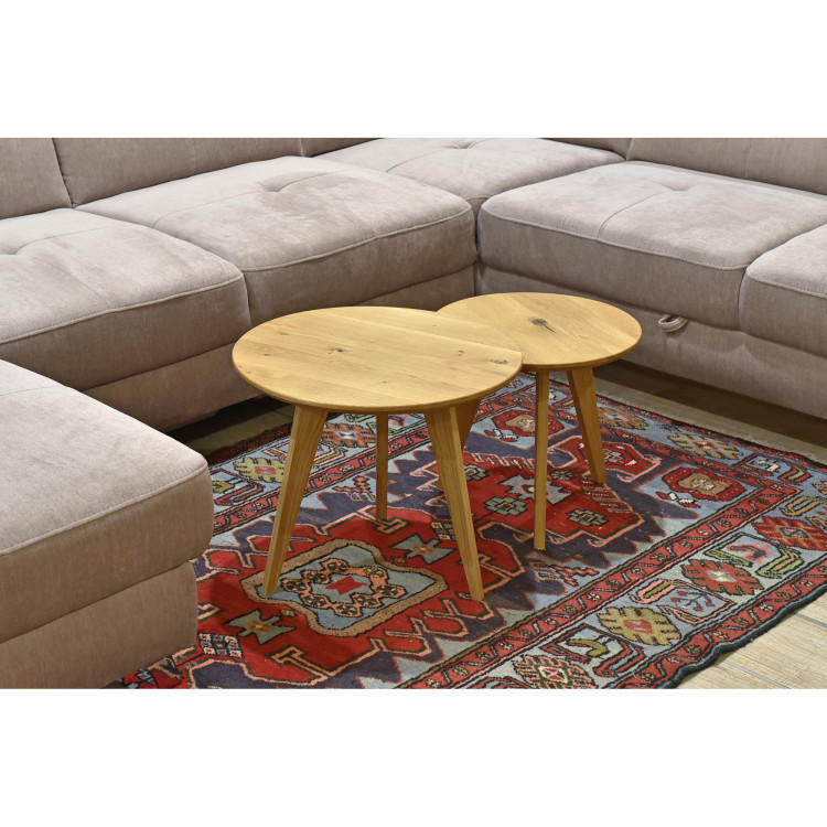 Szett tömör tölgy kerek asztalokból, 26-os típus  - 8