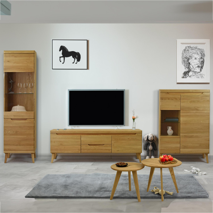 Szett tömör tölgy kerek asztalokból, 26-os típus  - 9