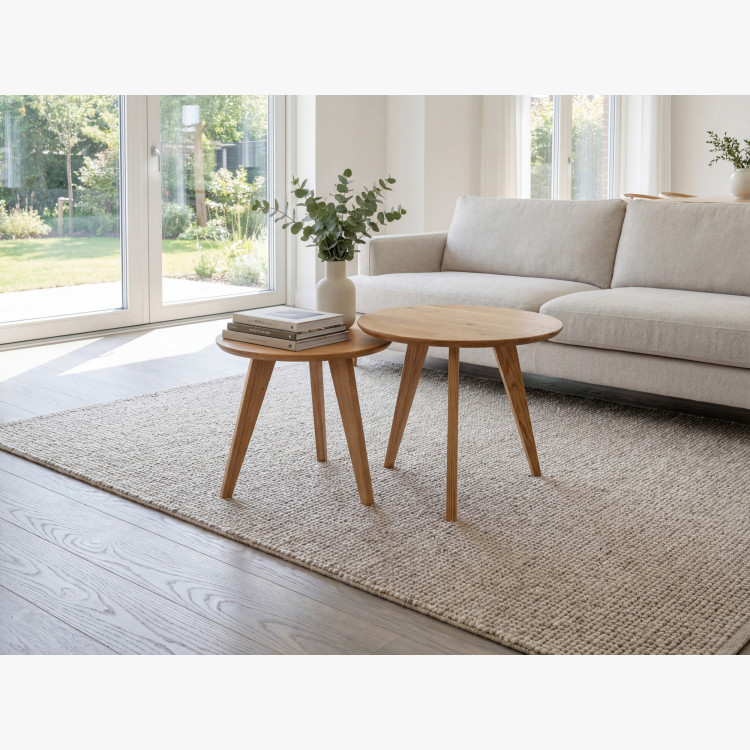 Szett tömör tölgy kerek asztalokból, 26-os típus  - 11