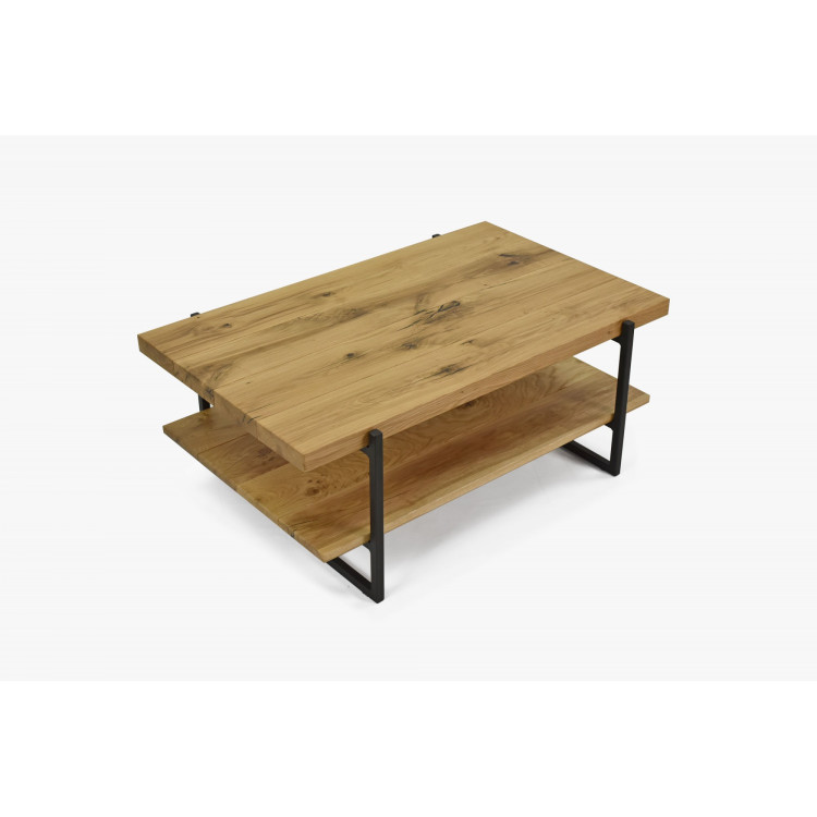 Masszív konferenciaasztal polccal, tölgy  - 6