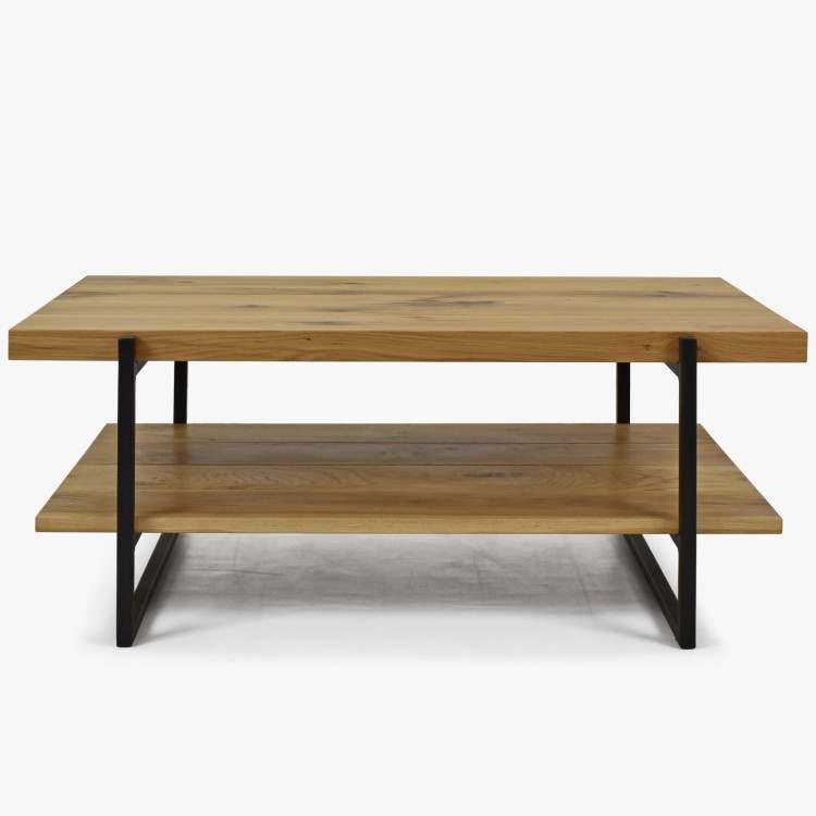 Masszív konferenciaasztal polccal, tölgy  - 8