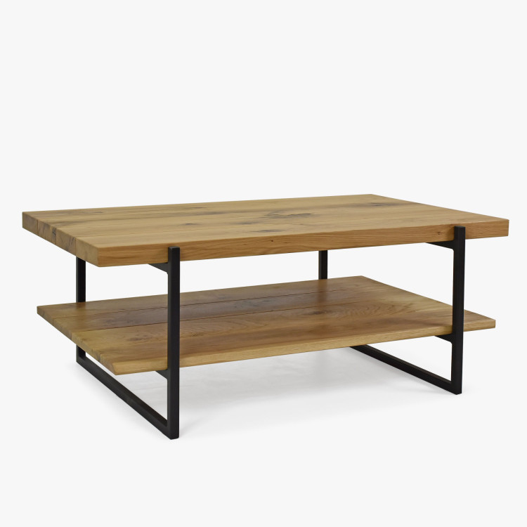 Masszív konferenciaasztal polccal, tölgy  - 9