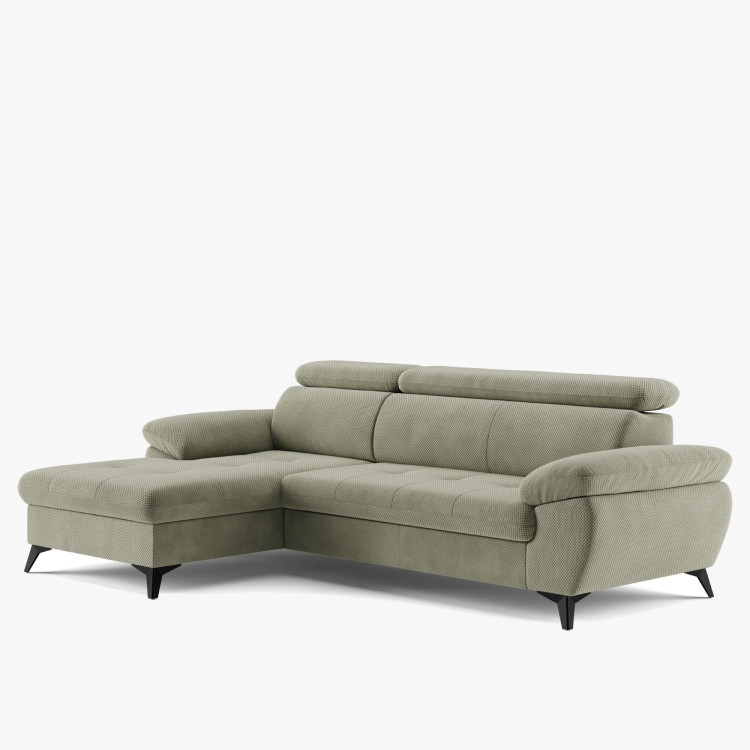 Rohos kanapé ággyá alakítható funkcióval, Bal sarok - szövetválaszték  - 1