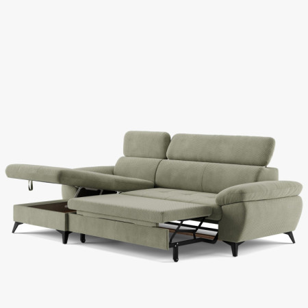 Rohos kanapé ággyá alakítható funkcióval, Bal sarok - szövetválaszték  - 2