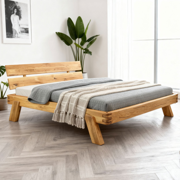 Fa tölgy ágygerendákból 180 x 200 cm  - 1