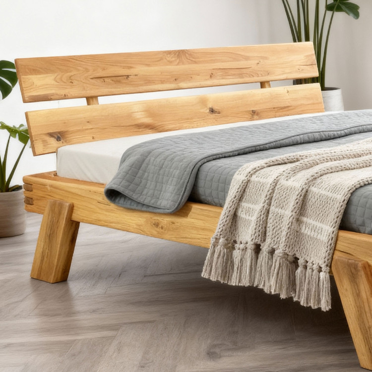 Fa tölgy ágygerendákból 180 x 200 cm  - 2