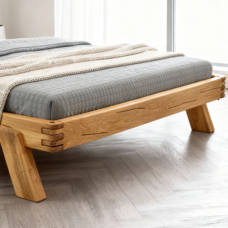 Fa tölgy ágygerendákból 180 x 200 cm  - 3