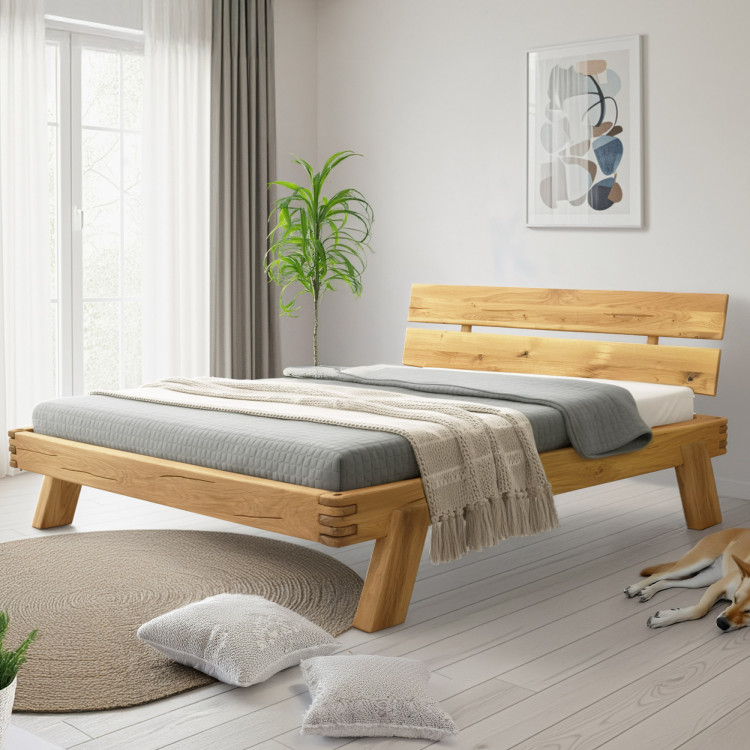 Fa tölgy ágygerendákból 180 x 200 cm  - 4