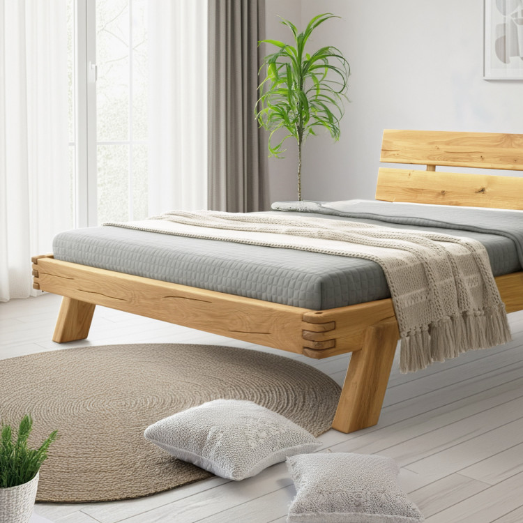 Fa tölgy ágygerendákból 180 x 200 cm  - 9