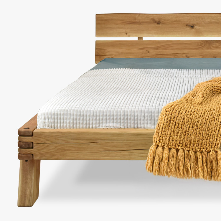 Fa tölgy ágygerendákból 180 x 200 cm  - 13