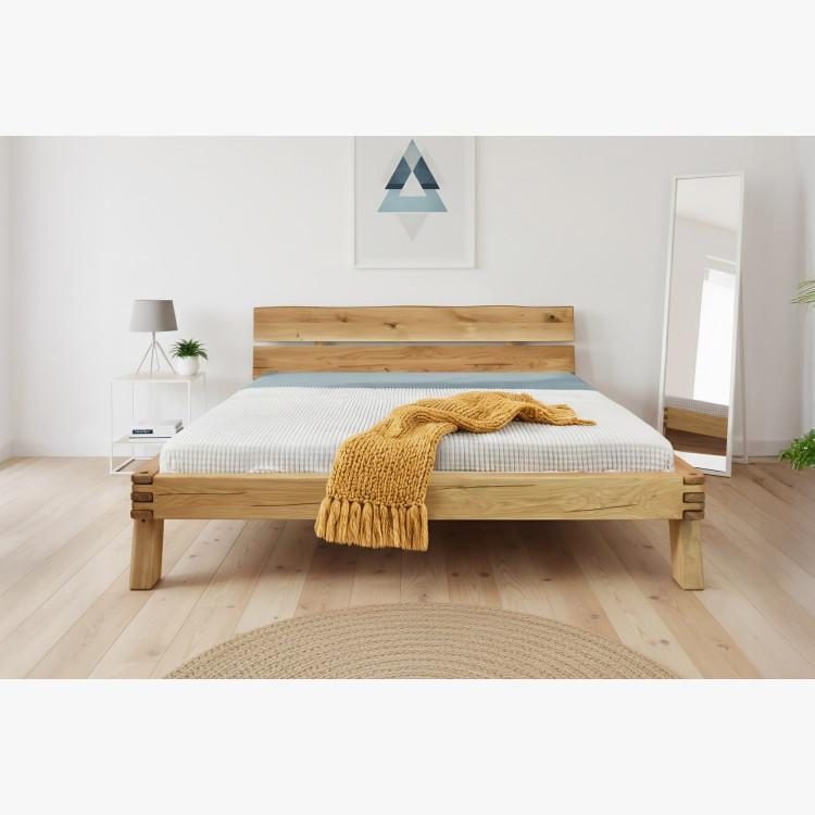 Fa tölgy ágygerendákból 180 x 200 cm  - 17