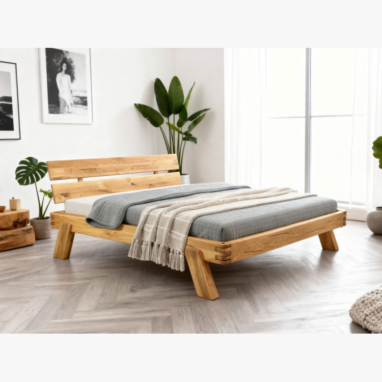 Fa tölgy ágygerendákból 180 x 200 cm  - 19