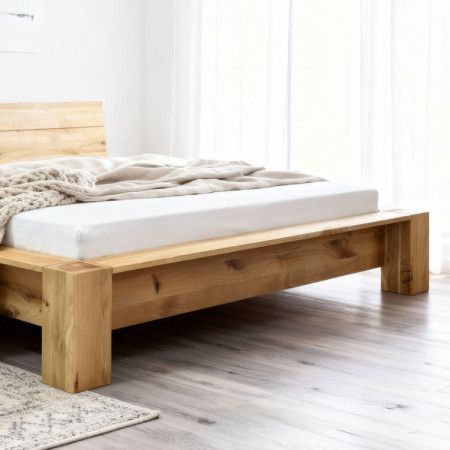 Tömör tölgyfa ágy 180 x 200 cm  - 6