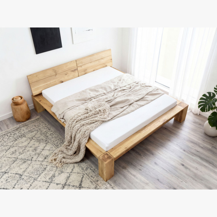 Tömör tölgyfa ágy 180 x 200 cm  - 7