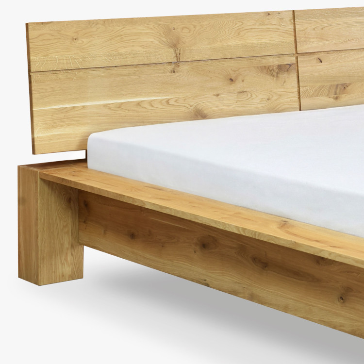 Tömör tölgyfa ágy 180 x 200 cm  - 8