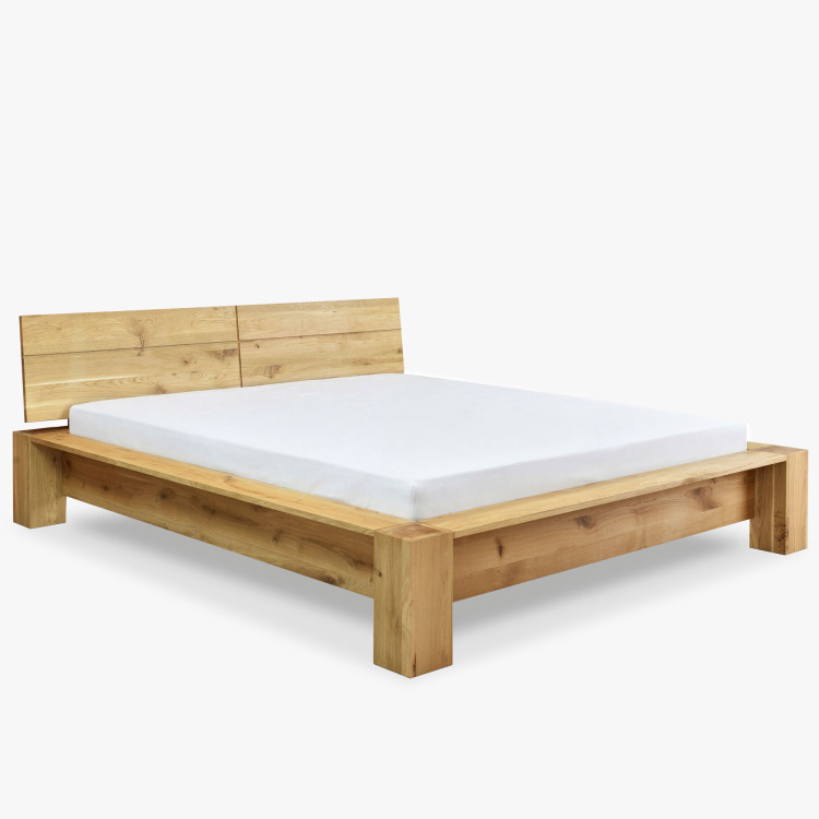 Tömör tölgyfa ágy 180 x 200 cm  - 9