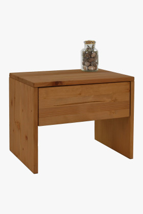 Tömör lucfenyő éjjeliszekrény honey árnyalatban, olajkezelt felület