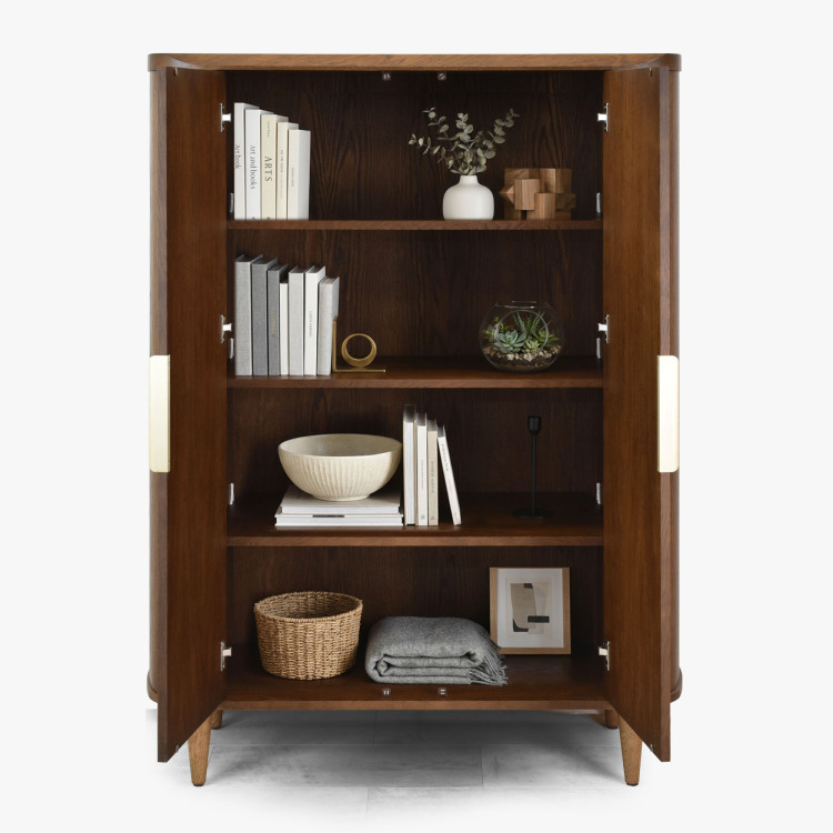 Tálalószekrény két ajtóval dió színben  - 4