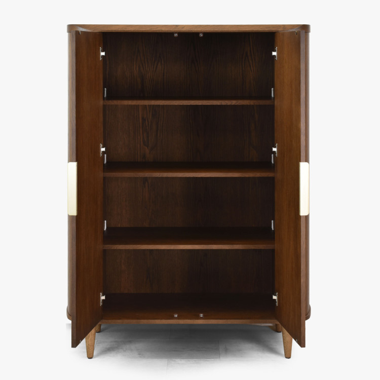 Tálalószekrény két ajtóval dió színben  - 5