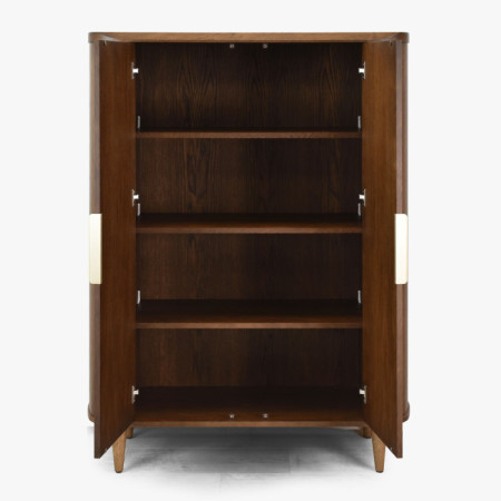 Tálalószekrény két ajtóval dió színben  - 5