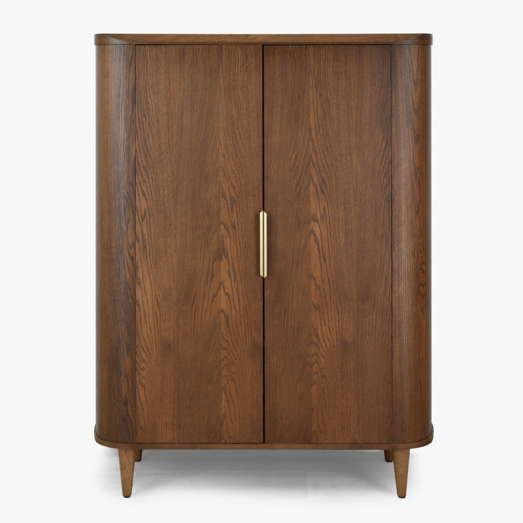 Tálalószekrény két ajtóval dió színben  - 8