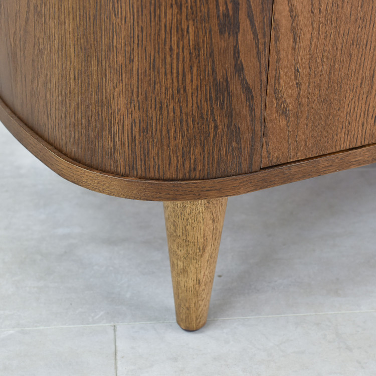 Tálalószekrény két ajtóval dió színben  - 10