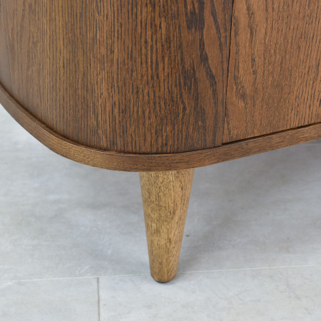 Tálalószekrény két ajtóval dió színben  - 10