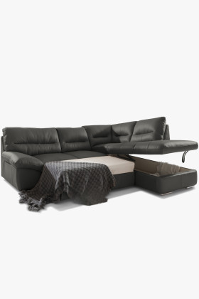 Sarok ülőgarnitúra - jobb oldali fango bőr, William sarok jobbra  - 1 2